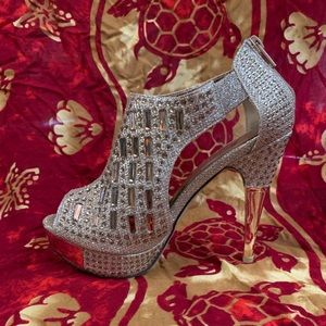 Sparkle tan high heels